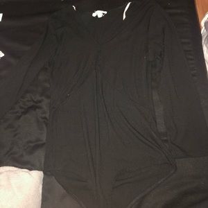Cute long sleeve black onesie